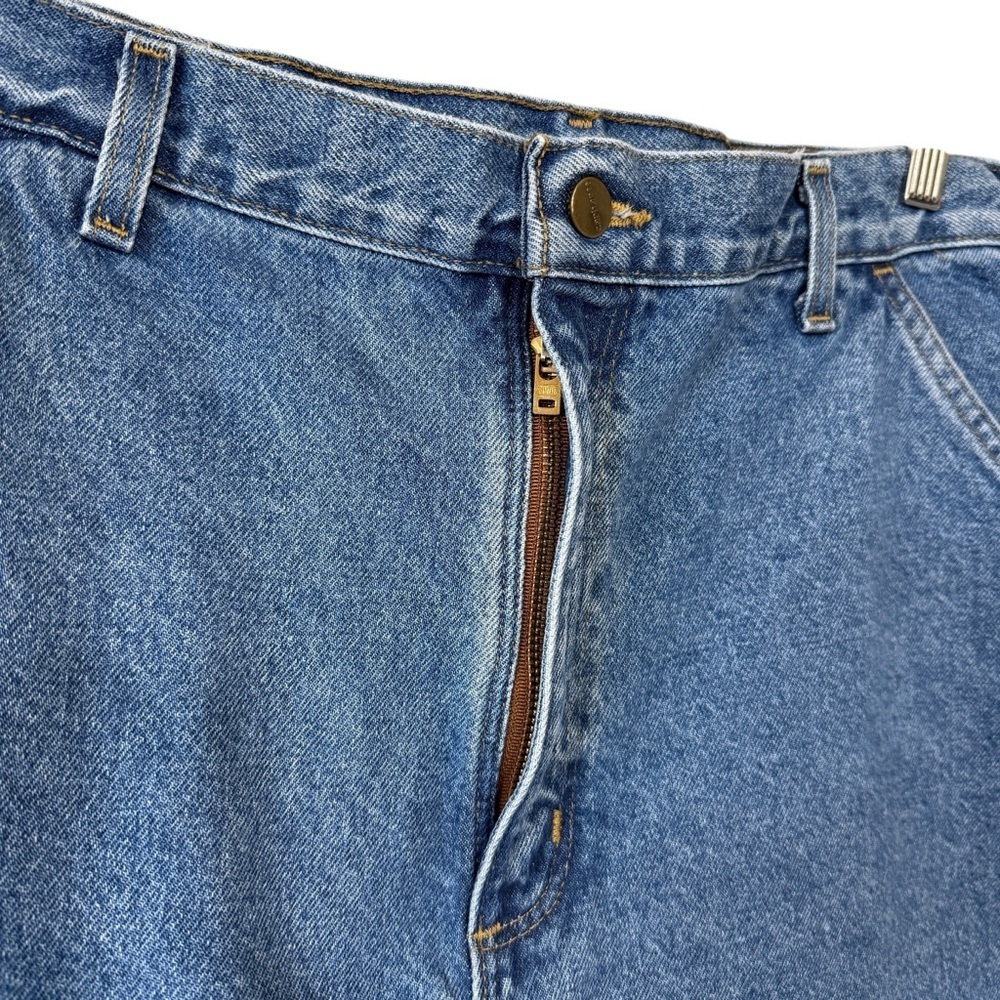 Carhartt Jeans Mens 38 X 32 Blue Denim Cotton Carpenter Double Knee Work Wear - Picture 2 of 10